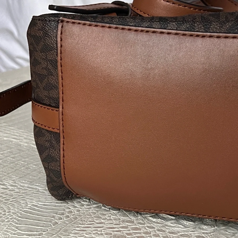 Michael Kors Signature Brown Backpack - Picture 3 of 11